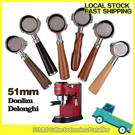 51mm Bottomless Portafilter For Delonghi Donlim Coffee Machines With