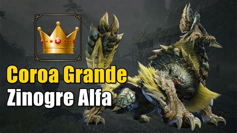 Monster Hunter Rise Zinogre Alfa Coroa Grande Crown YouTube