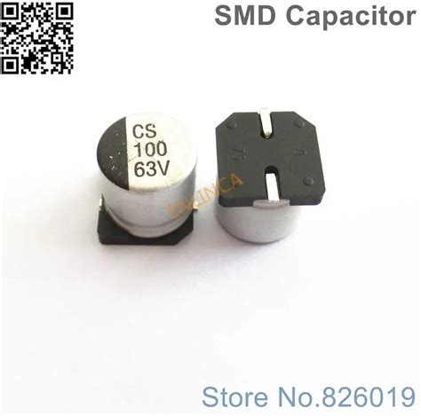 25pcs Lot 63v 100uf Smd Aluminum Electrolytic Capacitors Size 10 10 5