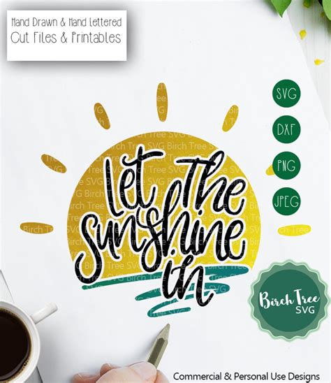 Let The Sunshine In Svg Beach Svg Sunset Svg Summer Svg Cutting File