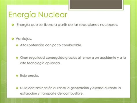 Ventajas Y Desventajas De La Energ A Nuclear Cuadro Comparativo 164997