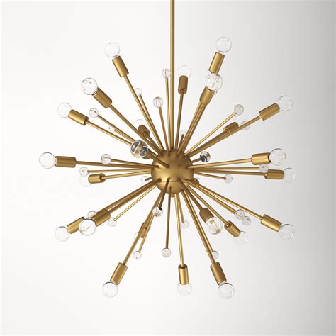 Allmodern 24 Light Dimmable Sputnik Sphere Chandelier And Reviews Wayfair