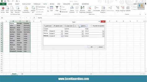 How To Do A Custom Sort Multi Level Sort In Excel Youtube