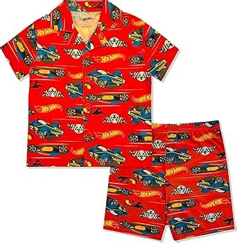Amazon Hot Wheels Conjunto de pijama para niño 2 piezas de franela estilo abrigo corto a