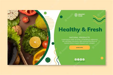 Free Vector Bio And Healthy Food Banner Template