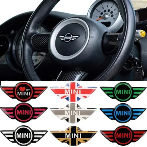 Pc Car Steering Wheel Sticker Emblem Logo For Mini Cooper John Cooper