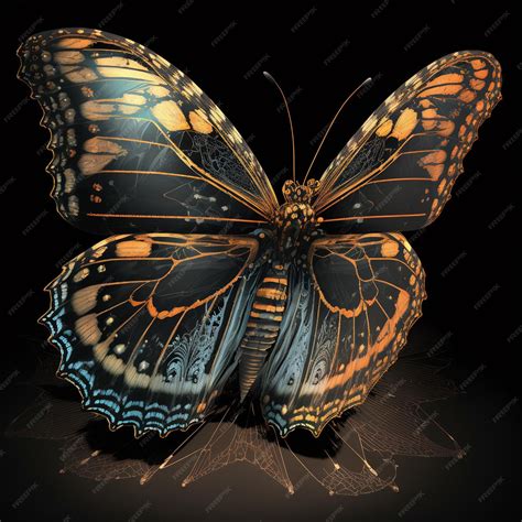 Premium Photo Digital Render Of A Monarch Butterfly Holography