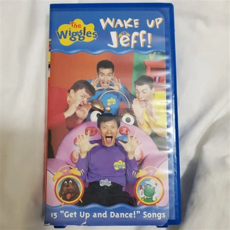 The Wiggles Wake Up Jeff Vhs 1999 Rare Hard Blue Small Clamshell Case 2514 £1205 Picclick Uk