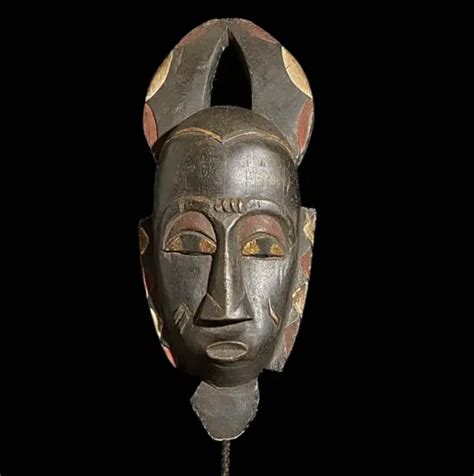 MASQUES AFRICAINS ANTIQUES visage tribal Vintage en bois sculpté