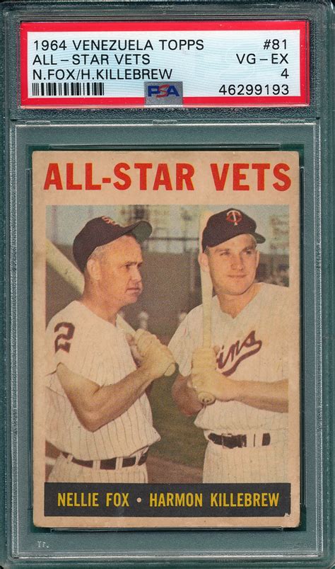 Lot Detail Venezuela Topps All Star Vets W Fox Killebrew