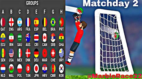 World Cup 2022 Beat The Keeper Elimination Race Matchday 2 Marble