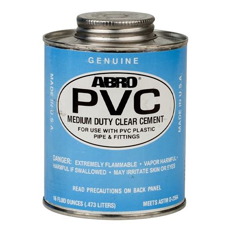 Pvc Cement Regular Medium And Heavy Body Abro