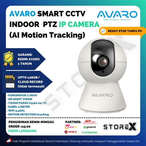 Jual AVARO CT01 Smart CCTV WIFI IP Camera Indoor 1080p PTZ MOTION