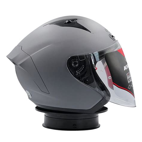 Jual Helm Njs Kronoz Solid Stone Grey Doff Shopee Indonesia