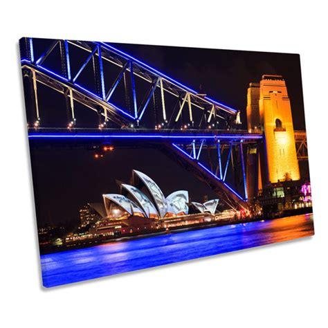 Ebern Designs Sydney Harbour Bridge Opera House Wrapped Canvas Art