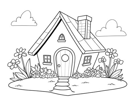 Desenhos Para Colorir De Casas Com Jardim - 14 Desenhos de Casas para colorir