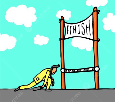 Huge Effort Getting To The Finish Line Persistence Pen And Marker The