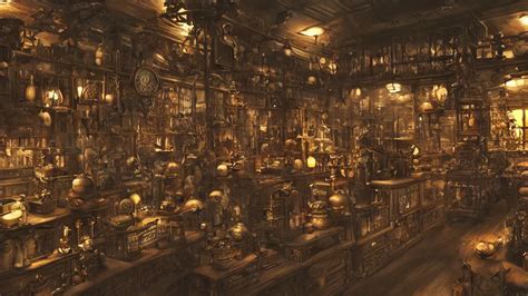 A Steampunk Store By Tian Gan Ultra Detailed Stable Diffusion