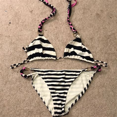 Ondademar Swim Ondademar Black And White Striped Bikini Poshmark