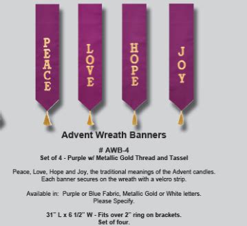 Advent Wreath Banner Set Purple Churchproducts