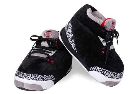 Jordan 3 Black Cement Slippers