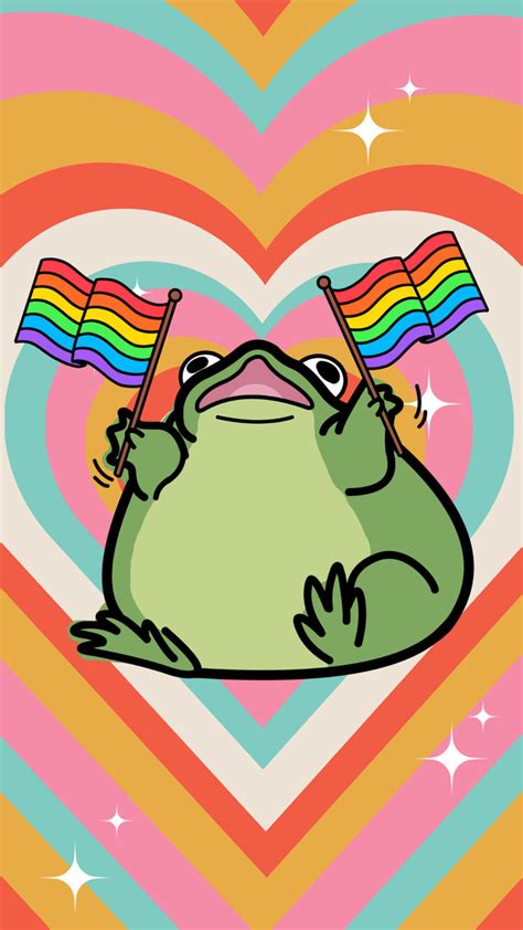 Gay Frog Art Aesthetic Queer Humor Funny Gay Art Weird Cartoon Frog Gay Sticker Frog Art