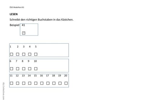 Ösd ZdÖ B1 Modelltest Antwortbogen A Deutsch Daf Arbeitsblätter Pdf And Doc