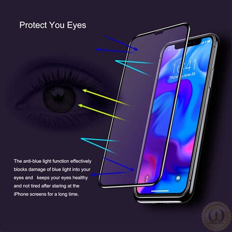 For Iphone 12 11 Pro X Xs Max Xr Anti Blue Light Tempered Glass Screen Protector Ebay