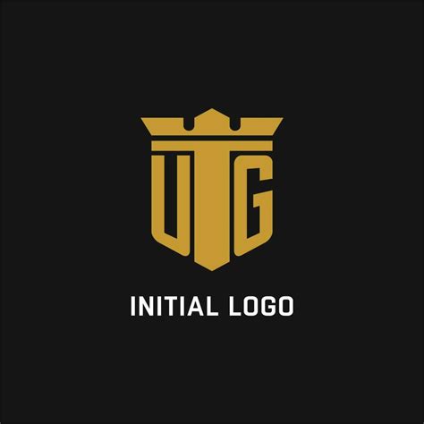 Ug Initial Logo With Shield And Crown Style Vector Art At Vecteezy