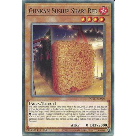 Gunkan Suship Shari Red Yu Gi Oh Trading Card Game Trading Card Games