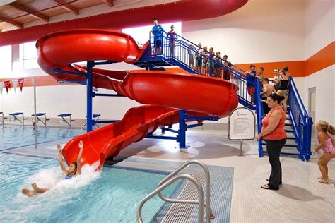 Maccoll Ymca Rock Climbing Wall And Indoor Water Slide Slides