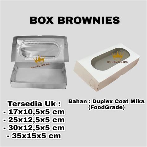 Jual 10PCS RATU Dos DUPLEX POLOS BROWNIES Kue Box Kotak Dus Kue