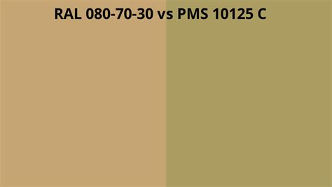 Ral 080 70 30 Vs Pms 10125 C Ral Colour Chart Uk