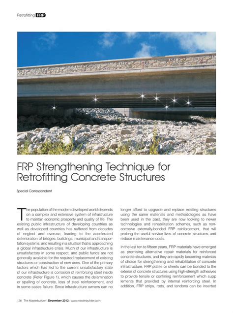 Pdf Frp Strengthening Technique For Retrofitting Concrete · Frp Strengthening Technique