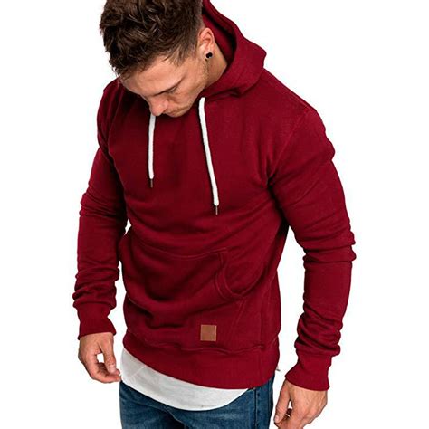 Buy Men Hoodies Men Fashion Solid Color Sweatshirt Male Hoody Hip Hop Autumn