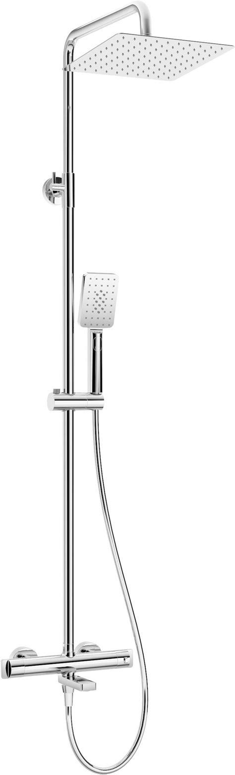 Shower Column With Bathtub Mixer Thermostatic Chrome NAC 01HT