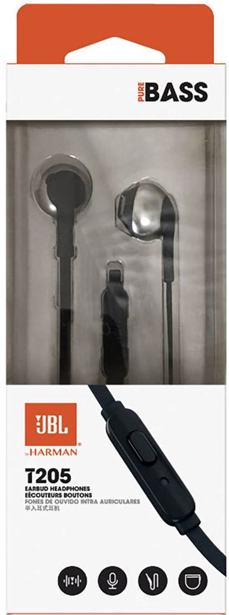 JBL T205 Hi-Fi In-ear headphones In-ear Headset Black | Conrad.com