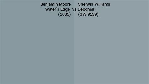 Benjamin Moore Water S Edge 1635 Vs Sherwin Williams Debonair SW