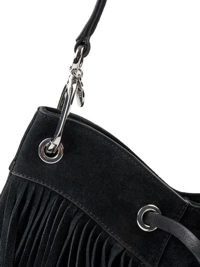 Hugo Hobo Bag Aus Veloursleder Modell Sienna Black Online Kaufen