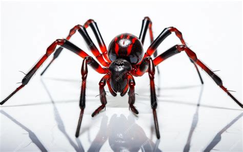 Premium Photo | Black Widow Spider With Red Eyes