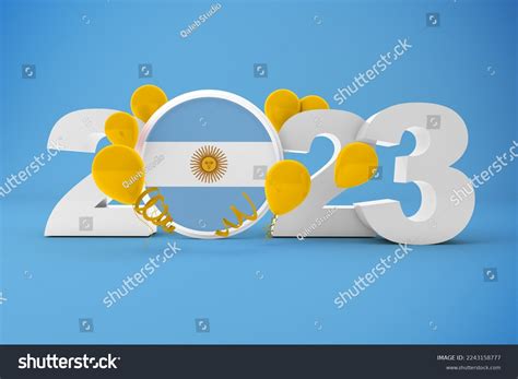 2023 Argentina New Year 3d Rendering Stock Illustration 2243158777 ...