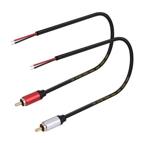 Cable De Altavoz Rca Macho Conector Jack A Cable Desnudo Extremo