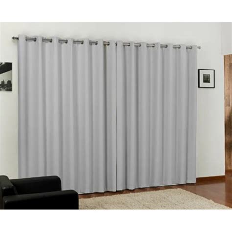 Cortina Black Out Para Sala E Quarto 3 00x2 70Tecido Blecaute Cinza