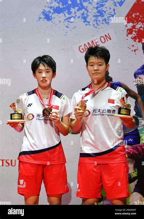 Jakarta Indonesia 29th Jan 2023 Winners Liu Shengshu R Zhang