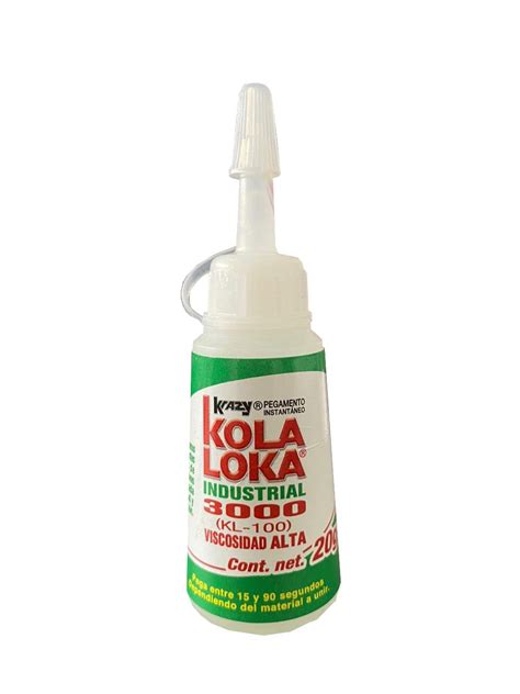 Pegamento Kola Loca Industrial 3000 Kl 100 20g Amazon Mx