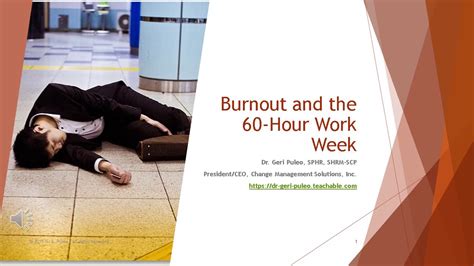 Burnout 60 Hour Work Week Dr Geri Puleo Youtube