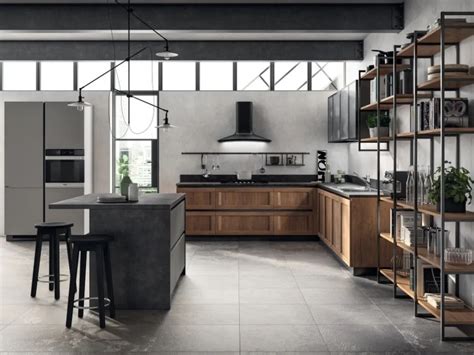 Cucina Moderna Evolution Decorativo Rovere Land E Laminato Di Scavolini