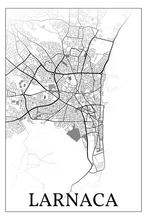 Larnaca Cyprus City Map 002 Digital Art By Dandi Studio Pixels