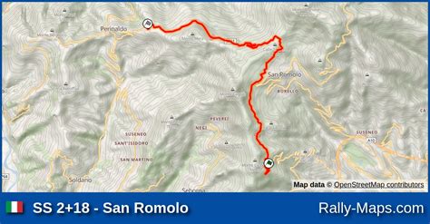 Karte WP 2 18 San Romolo Rallye Sanremo Rallye D Italia 1997 WRC