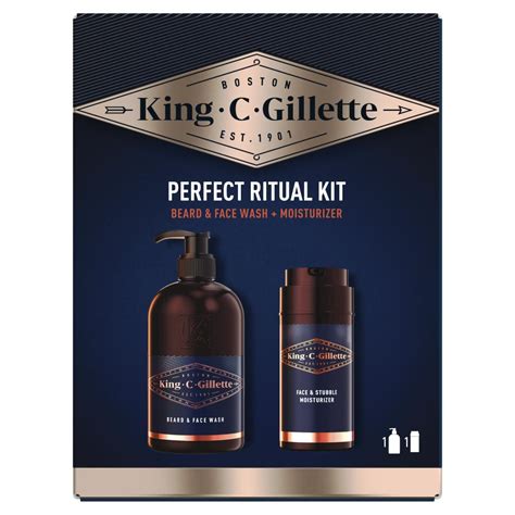 Gillette King C Perfect Ritual Kit Darilni Set Ampon Za Brado King C